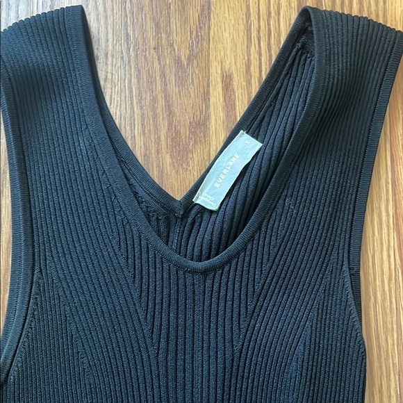 Everlane Black Ribbed Midi Dress - Picture 2 of 4